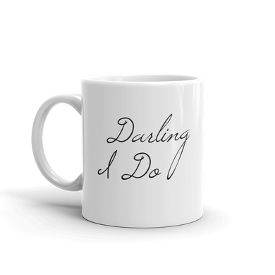 Darling I Do 11oz White Ceramic Glass Coffee Mug